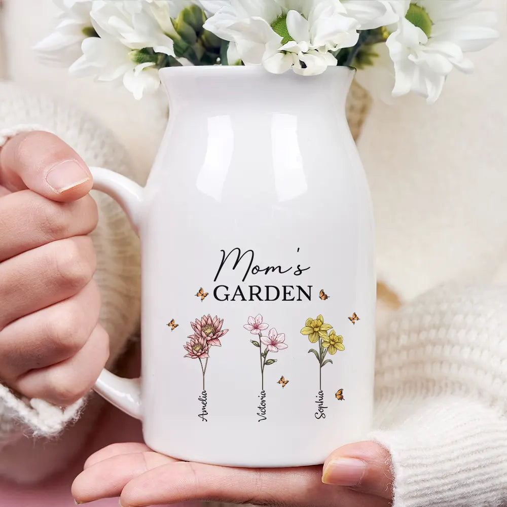Grandma's Garden Birth Flowers - Personalized Ceramic Flower Vase