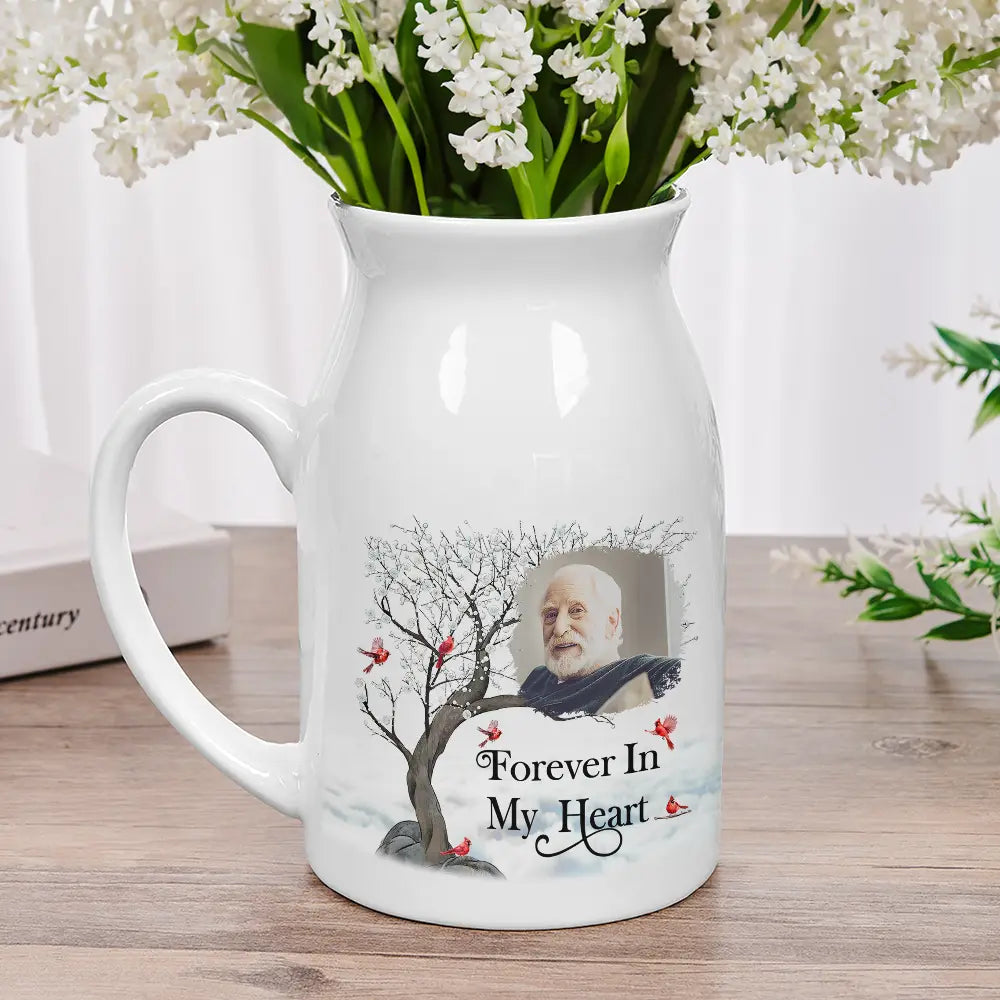 Custom Photo Memorial I'm Always With You - Personalized Ceramic Flower Vase