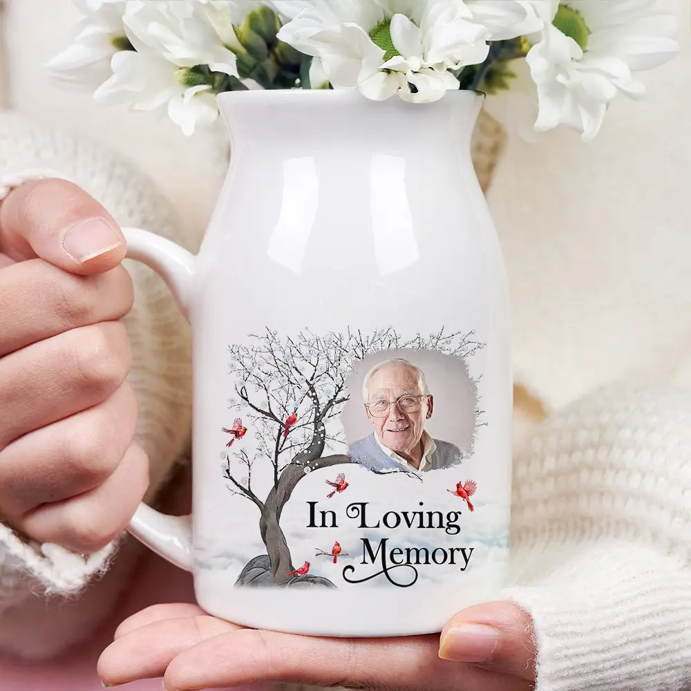 Custom Photo Memorial I'm Always With You - Personalized Ceramic Flower Vase