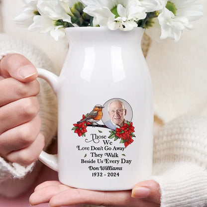 Custom Photo Memorial Bird I'm Always With You - Personalized Ceramic Flower Vase