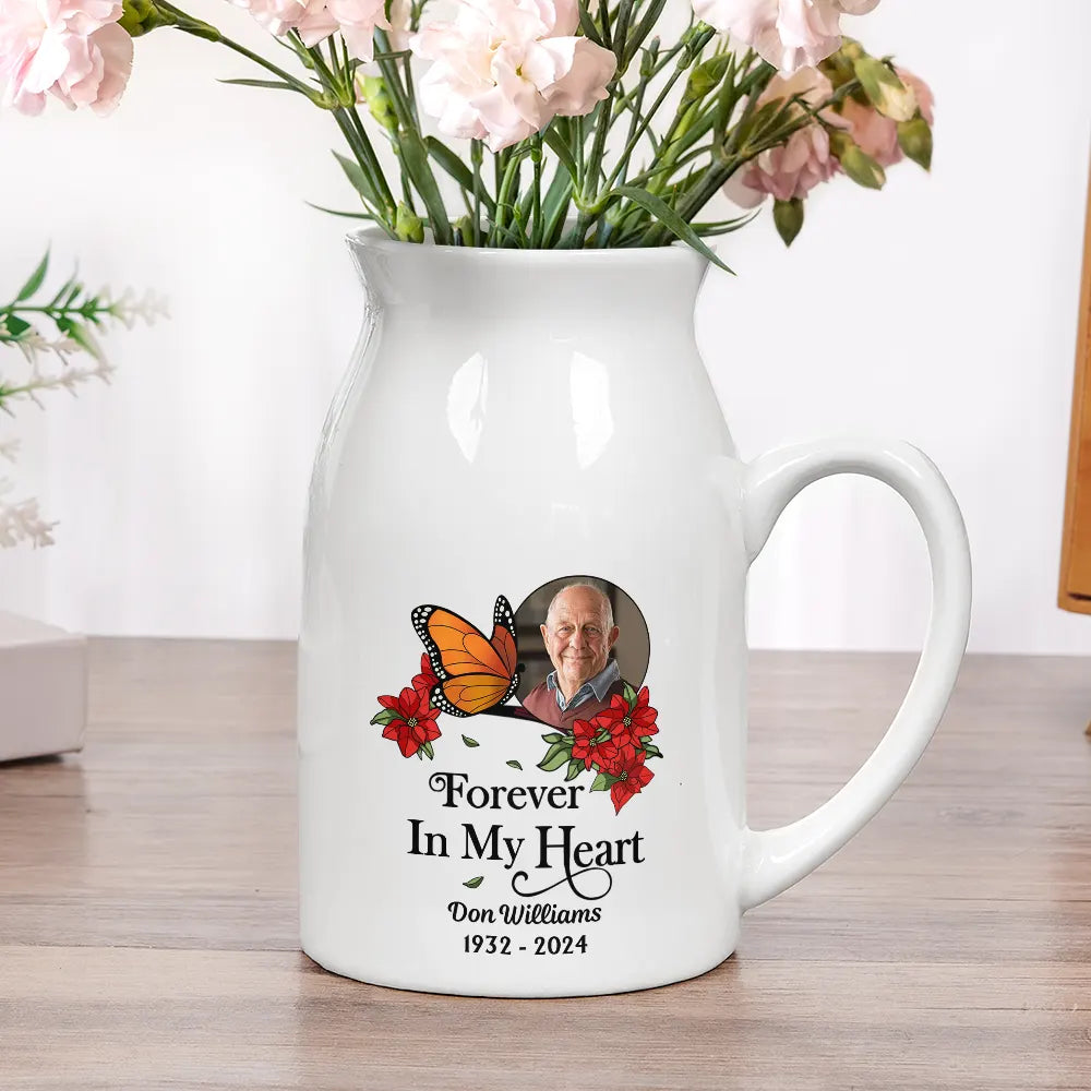 Custom Photo Memorial Bird I'm Always With You - Personalized Ceramic Flower Vase