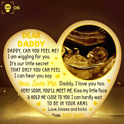 Custom Photo Dear Mommy Daddy Love From The Bump - Personalized Custom Shaped Light Box