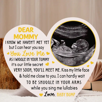 Custom Photo Dear Mommy Daddy Love From The Bump - Personalized Custom Shaped Light Box