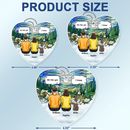 I Miss You Memorial Dog Cat - Personalized Acrylic Car Hanger