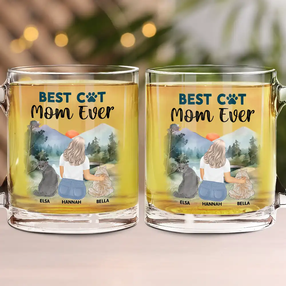 A Bond That Can't Be Broken Cat Mom Cat Dad - Personalized Glass Mug