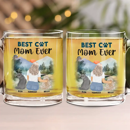A Bond That Can't Be Broken Cat Mom Cat Dad - Personalized Glass Mug