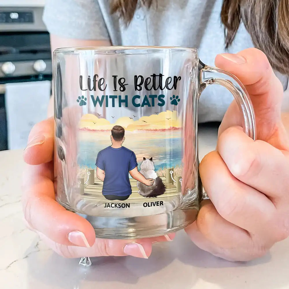 A Bond That Can't Be Broken Cat Mom Cat Dad - Personalized Glass Mug