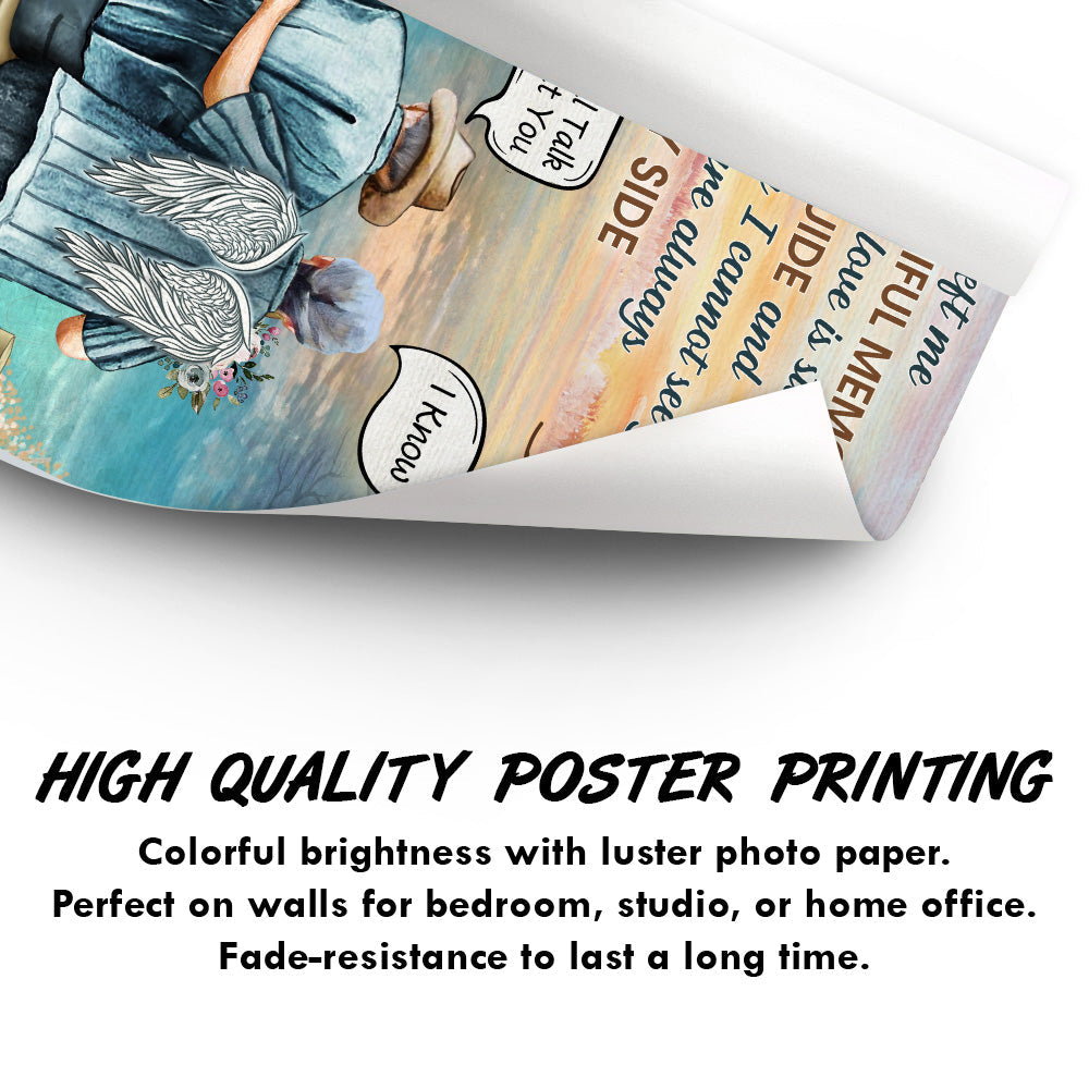 You Left Me Beautiful Memories Widow Sympathy Old Couple - Memorial Gift - Personalized Custom Poster