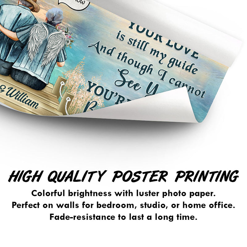 You Left Me Beautiful Memories Widow Old Couple - Memorial Gift - Personalized Custom Poster