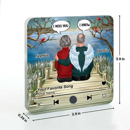 Family Together Conversation Memorial Personalized Music Fridge Magnet, Heartwarming Sympathy Gift, Remembrance Gift