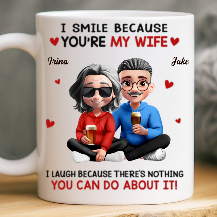Custom Mug - Personalized Anniversary Wedding Gifts For Husband And Wife, Him And Her - In You I Found My Forever
