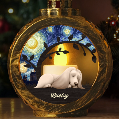 Custom Candlelight Lantern Ornament - Personalized Pet Christmas Memorial Sympathy Gifts For Dogs, Cats