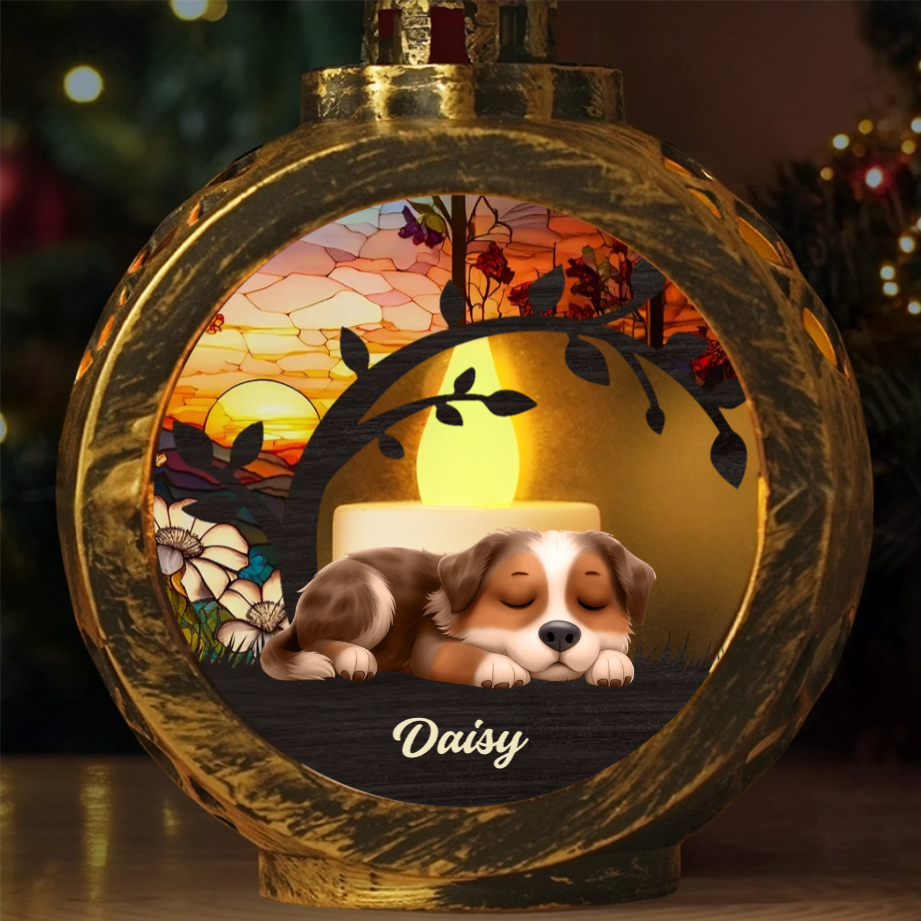 Custom Candlelight Lantern Ornament - Personalized Pet Christmas Memorial Sympathy Gifts For Dogs, Cats