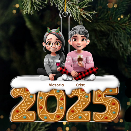 Custom Acrylic Ornament - Personalized Christmas Birthday Gifts For Dog Cat Lovers, Dog Dad And Mom, Cat Owners - Our Love Our Christmas