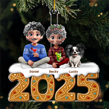 Custom Acrylic Ornament - Personalized Christmas Birthday Gifts For Dog Cat Lovers, Dog Dad And Mom, Cat Owners - Our Love Our Christmas