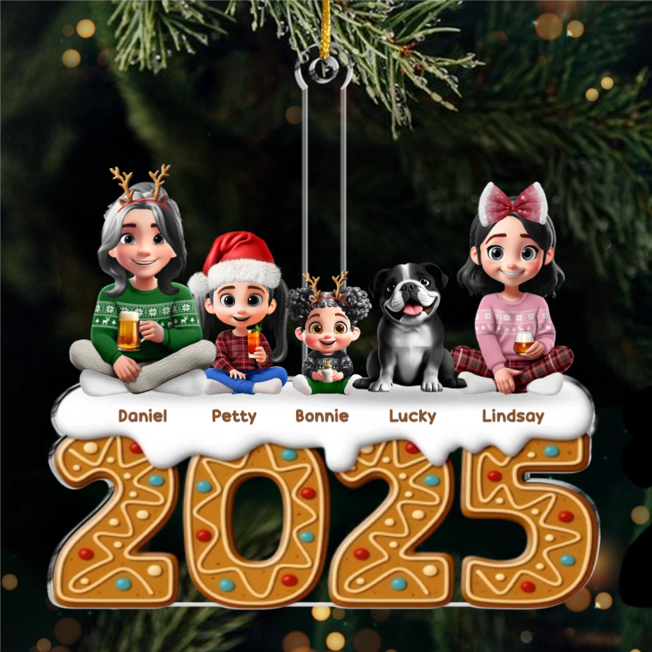 Custom Acrylic Ornament - Personalized Christmas Birthday Gifts For Dog Cat Lovers, Dog Dad And Mom, Cat Owners - Our Love Our Christmas