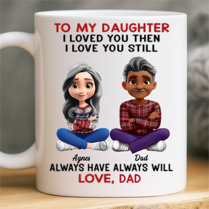 Custom Mug - Personalized Birthday Gifts For Mom, Dad, Daughter, Son - Forever Daddy’s Girl