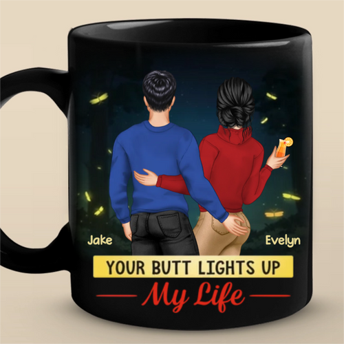 Custom Black Mug - Personalized Anniversary Wedding Gifts For Husband And Wife, Him And Her - Endless Journeys, One Heart