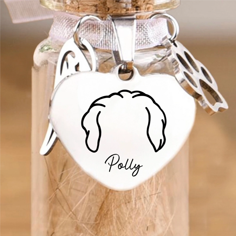Custom Pet Fur Keepsake Jar - Personalized Pet Memorial Sympathy Gifts For Dogs, Cats - Gone But Not Forgotten