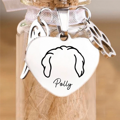 Custom Pet Fur Keepsake Jar - Personalized Pet Memorial Sympathy Gifts For Dogs, Cats - Gone But Not Forgotten