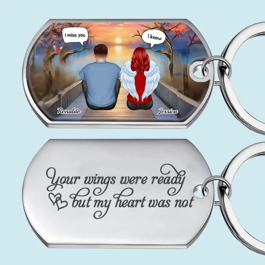 Your Spirit Lives On Forever - Memorial Personalized Custom Keychain - Sympathy Gift For Family Members