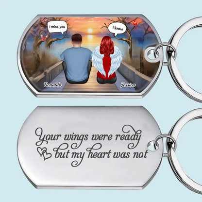 Your Spirit Lives On Forever - Memorial Personalized Custom Keychain - Sympathy Gift For Family Members