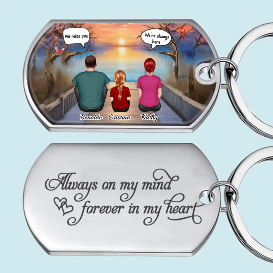 Your Spirit Lives On Forever - Memorial Personalized Custom Keychain - Sympathy Gift For Family Members