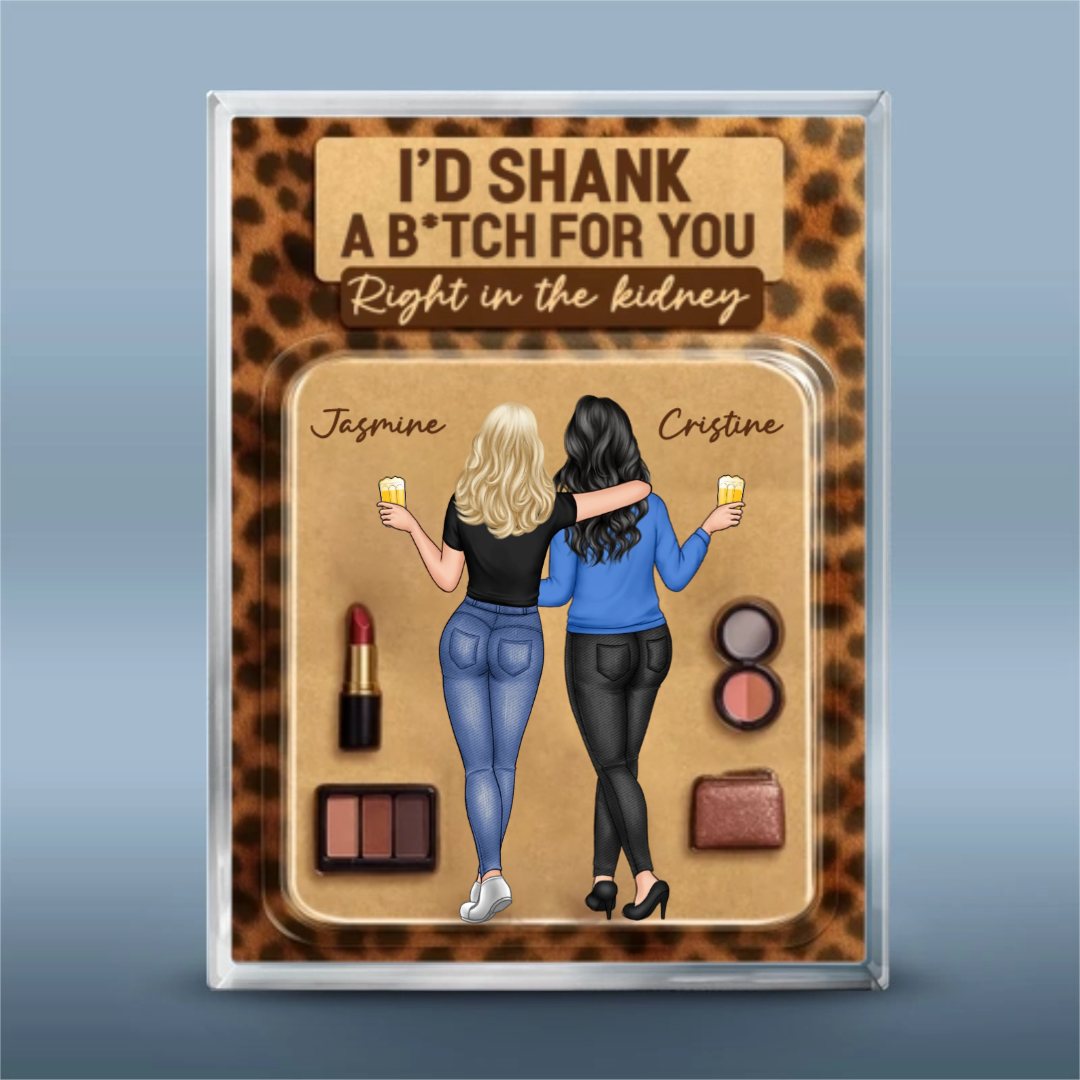 Custom Rectangle Shaped Acrylic Plaque - Personalized Best Friend Birthday Gifts For Women, Besties, Sisters, BFF - Forever Friends In Style