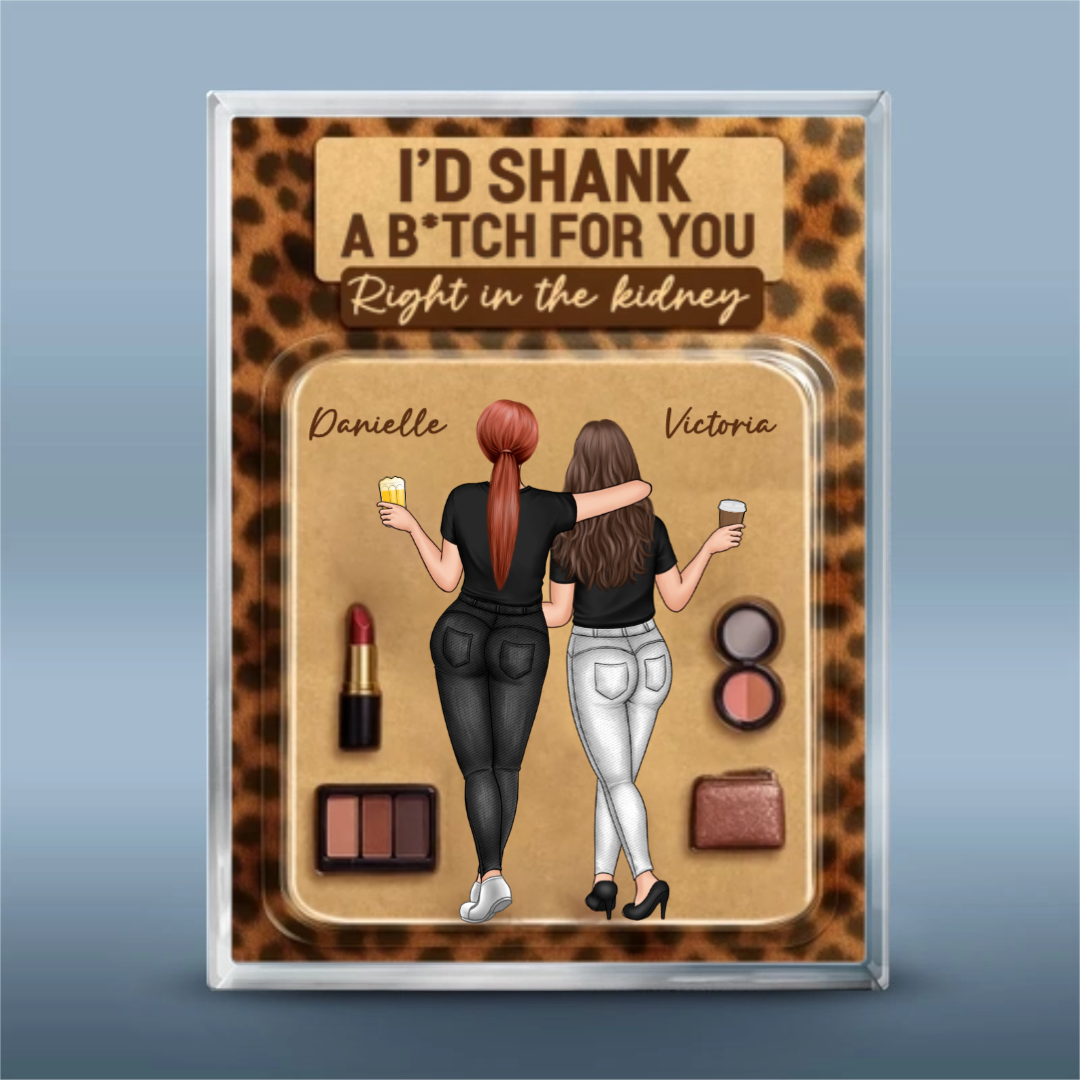 Custom Rectangle Shaped Acrylic Plaque - Personalized Best Friend Birthday Gifts For Women, Besties, Sisters, BFF - Forever Friends In Style