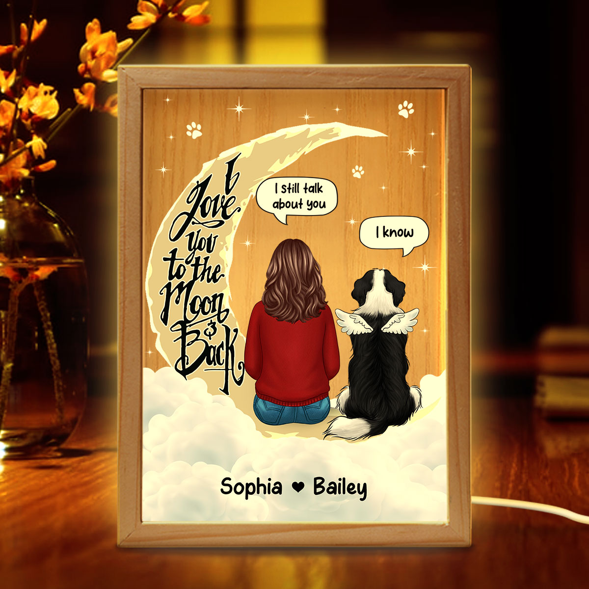 Pet Memorial Personalized Frame Light Box