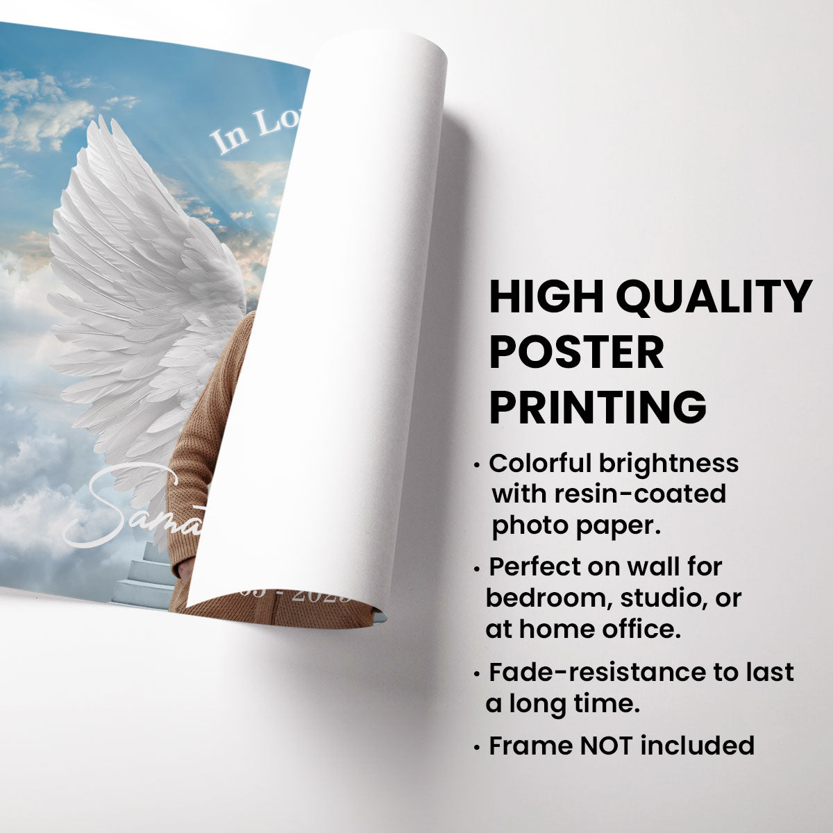 Gateway To Heaven Memorial Personalized Poster, Memorial Keepsake of Lost Loved Ones, Whispers from Heaven