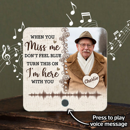 Always With You Custom Photo Voice Message Memorial Keepsake Personalized Music Fridge Magnet
