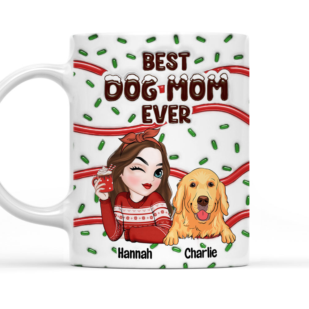 Best Dog Mom Cake - Personalized Custom 3D Inflated Effect Mug