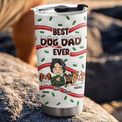 Best Dog Dad Mom Cake - Personalized Custom 3D Inflated Effect Tumbler