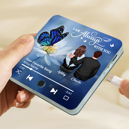 Butterfly I'm Not A Widow I'm A Wife To A Husband With Wings Memorial Personalized Music Fridge Magnet