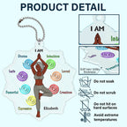 Yoga Lovers- I Am Divine Intuitive Expressive Loved  - Personalized Acrylic Keychain Keychain The Next Custom Gift