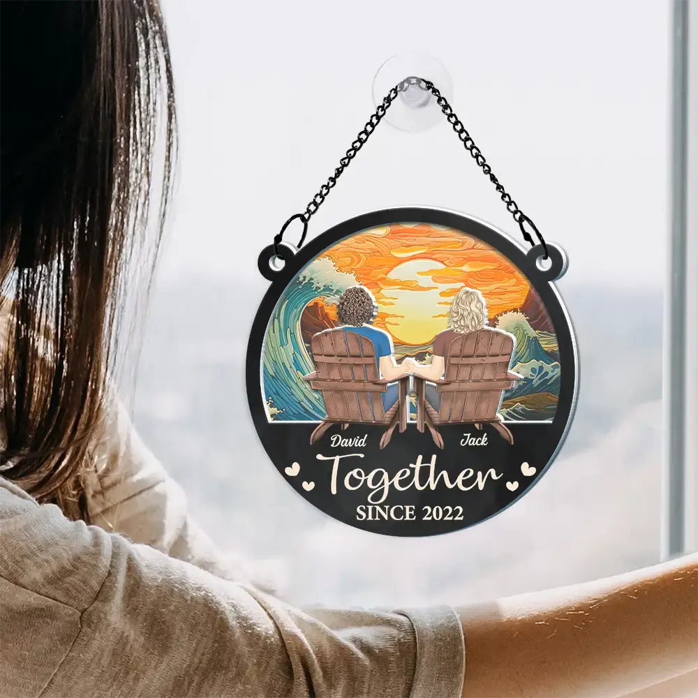 You And Me We Got This Couple - Personalized Window Hanging Suncatcher Ornament Hanging Suncatcher Ornament The Next Custom Gift