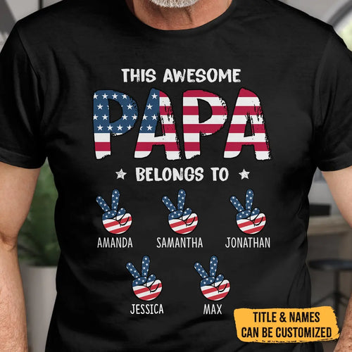 You Are Always Awesome To Us - Family Personalized Custom Unisex T-shirt, Hoodie, Sweatshirt - Father's Day, Gift For Dad, Grandpa Shirts & Tops The Next Custom Gift