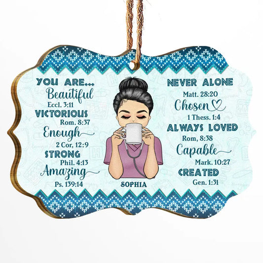 You Are Beautiful - Christmas Gift For Nurse - Personalized Custom Wooden Ornament ornament The Next Custom Gift