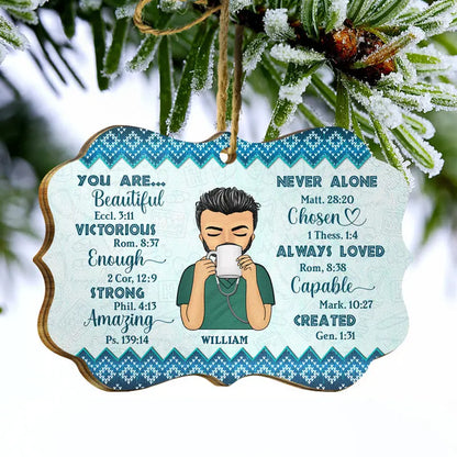 You Are Beautiful - Christmas Gift For Nurse - Personalized Custom Wooden Ornament ornament The Next Custom Gift