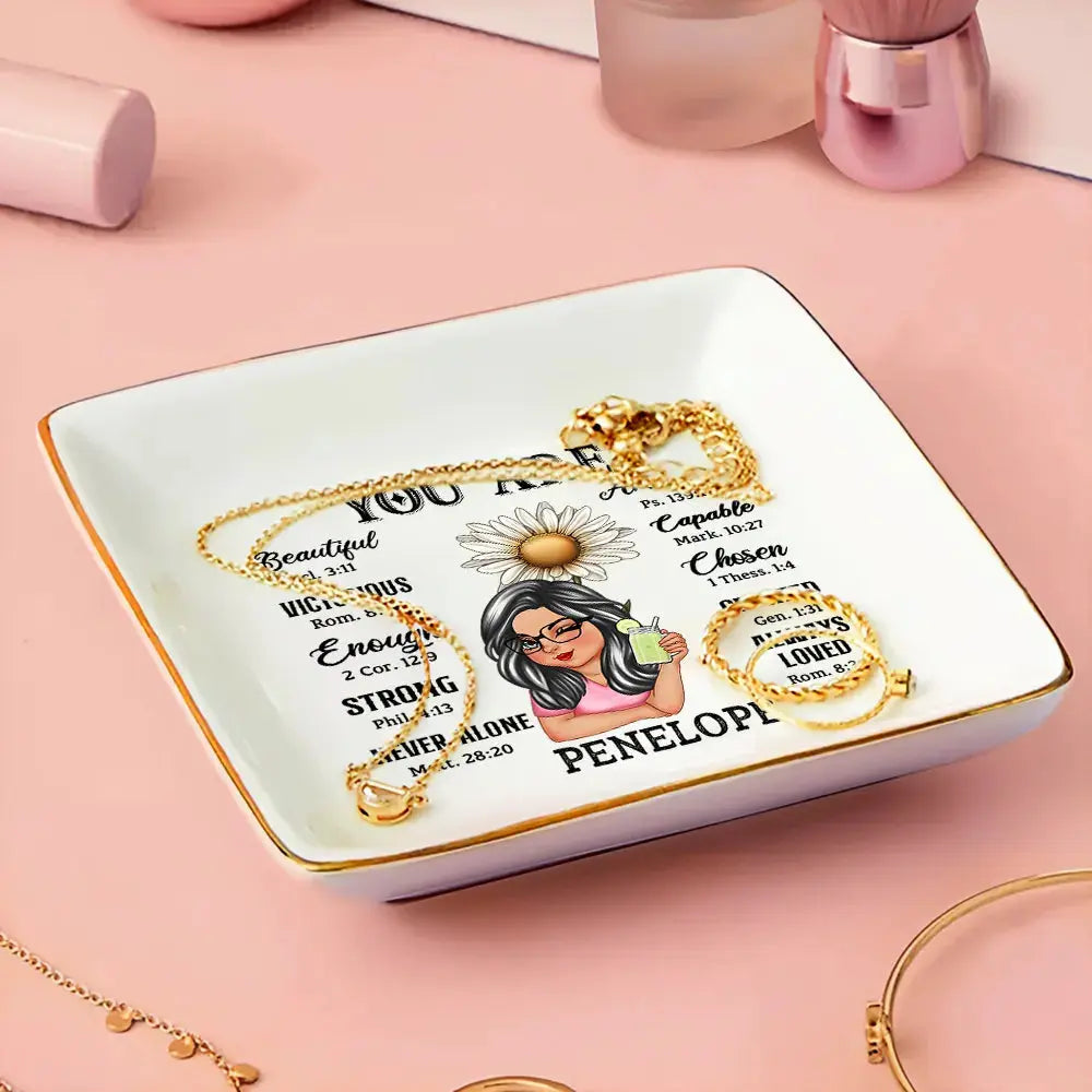 You Are Beautiful Victorious Enough Women - Personalized Ring Dish Dish The Next Custom Gift