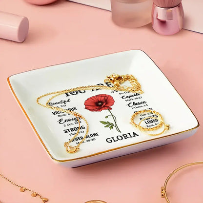 You Are Beautiful Victorious Women - Personalized Ring Dish Jewelry Dish The Next Custom Gift