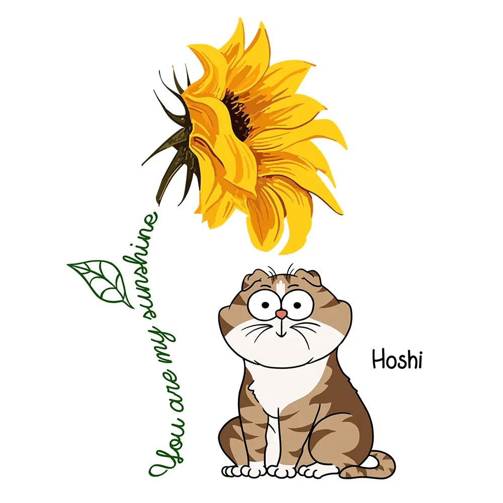 You Are My Sunshine Cat Lovers - Personalized Decor Decal Decal The Next Custom Gift