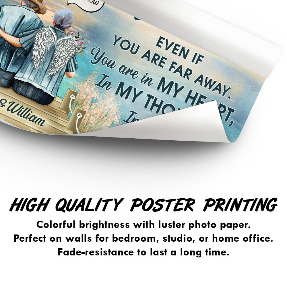 You Are Near You Are With Me Widow Old Couple - Memorial Gift - Personalized Custom Poster