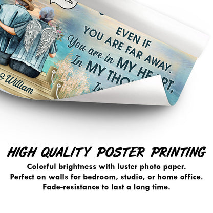 You Are Near You Are With Me Widow Old Couple - Memorial Gift - Personalized Custom Poster