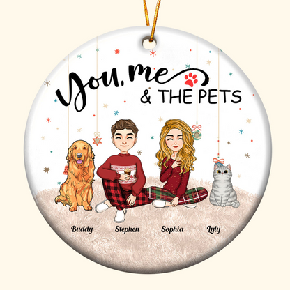 You, Me And The Pets - Personalized Acrylic Ornament