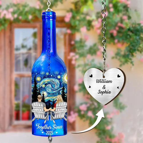 You And Me We Got This - Personalized Wine Bottle Wind Chime