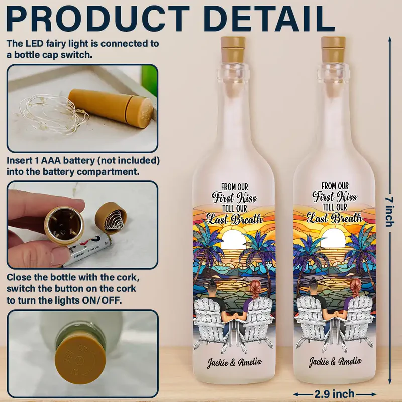 You And Me We Got This Couple Holding Hand - Personalized Bottle Light