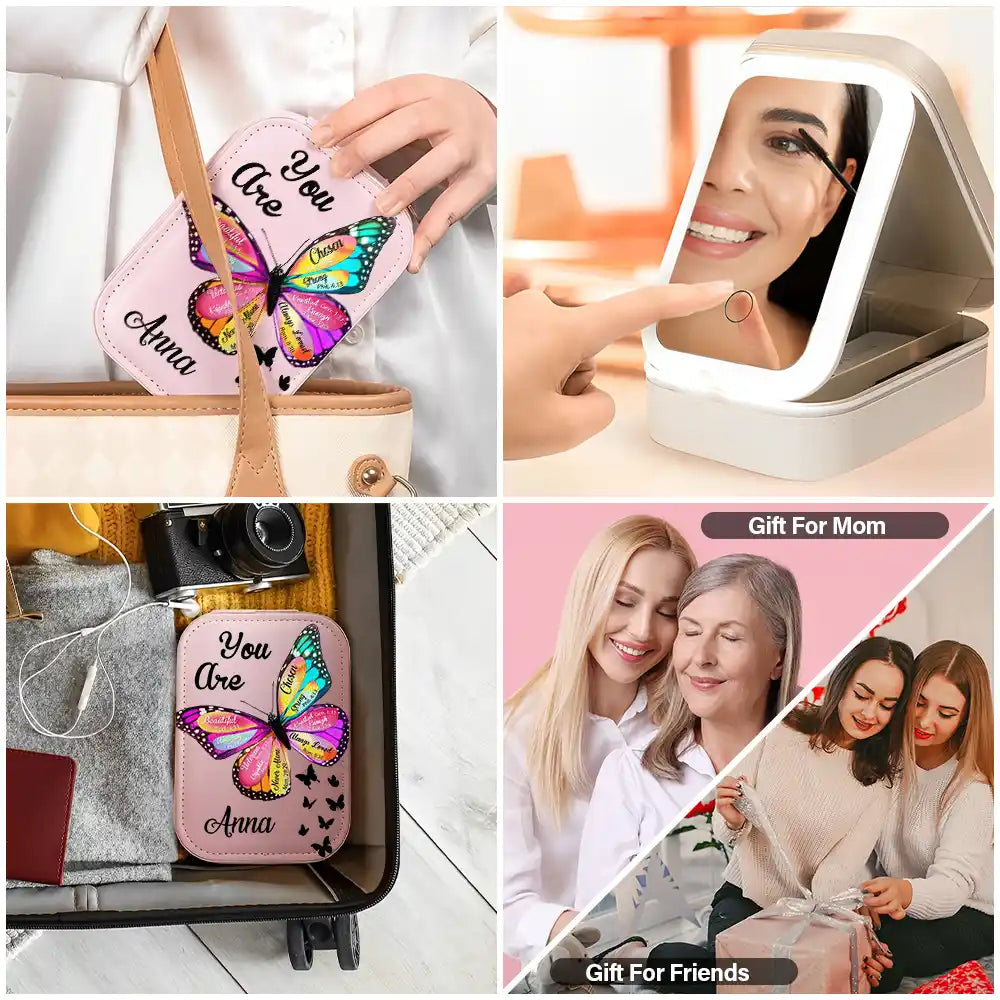 You Are Beautiful Christians - Personalized Makeup Box With LED Mirror