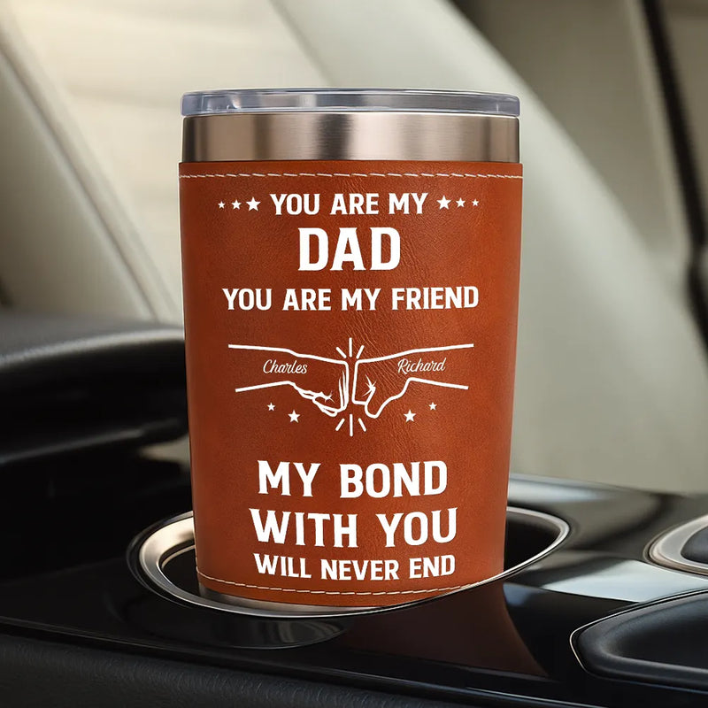You Are My Brother My Friend - Personalized Leather Tumbler